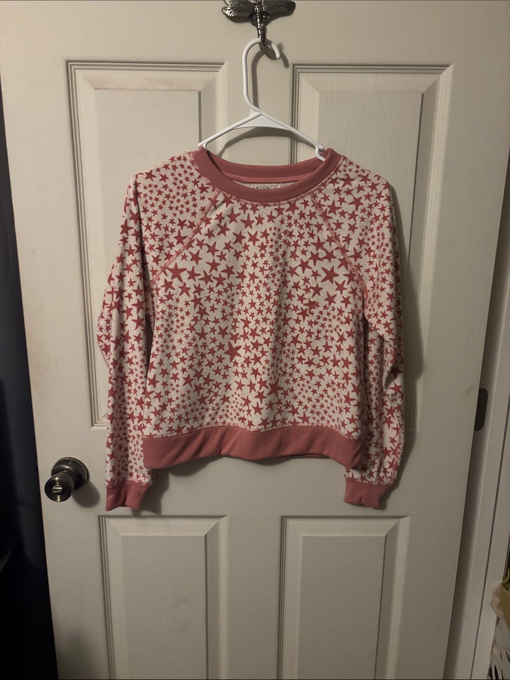 l*space Pink Star-Print Pullover Sweater